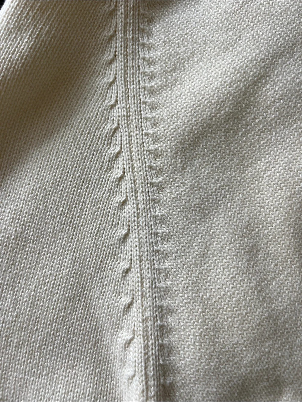 Chaps Cream Button-Shoulder Mock Neck Sweater